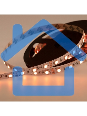 Лента светодиодная открытая, 10 мм, IP23, SMD 5050, 60 LED/m, 12 V, цвет свечения RGB