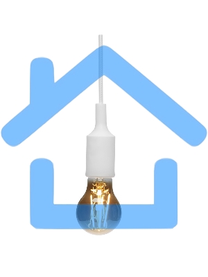 Патрон E27 силиконовый со шнуром 1 м белый Rexant