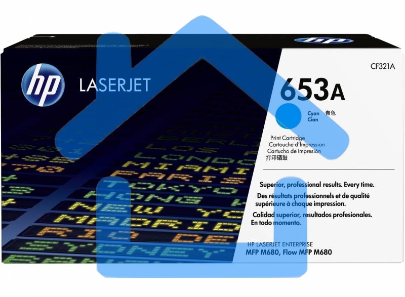 Тонер Картридж HP 653A CF321A голубой для HP MFP M680 (16000стр.)