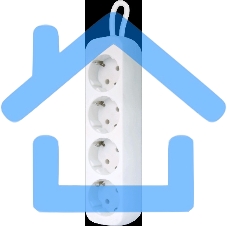 Удлинитель Defender E430 белый 3.0 м, 4 розетки 