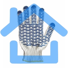 Перчатки Rexant 09-0201 х/б с покрытием ПВХ (