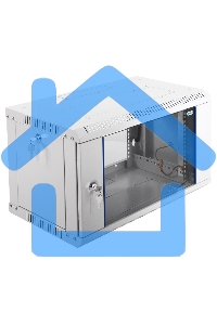 Шкаф телеком. настенный разборный 6U (600х350) дверь стекло,цвет черный (ШРН-Э-6.350-9005) (1 коробка)