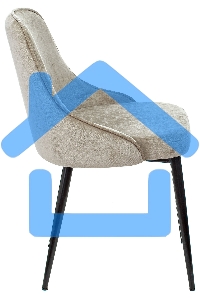 Стул для кухни Бюрократ KF-5 Light 21 песочный, металл черный на ножках (KF-5/LT21)