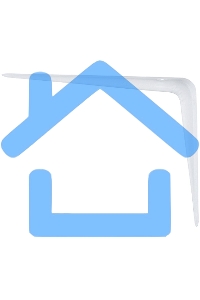 Кронштейн угловой с ребром 200 х 250 мм, белый Сибртех