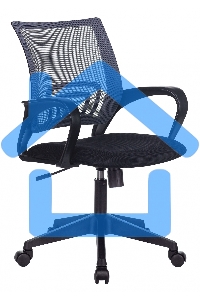 Кресло компьютерное Бюрократ CH-695N/DG/TW-11 спинка сетка серый TW-04, сиденье черный TW-11