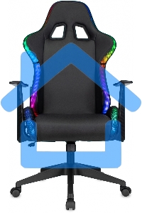 Кресло игровое Zombie GAME RGB черный эко.кожа/ткань крестов. пластик