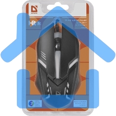 Мышь проводная Defender Hit MB-550 черный, 1600 dpi, USB, кнопки - 4
