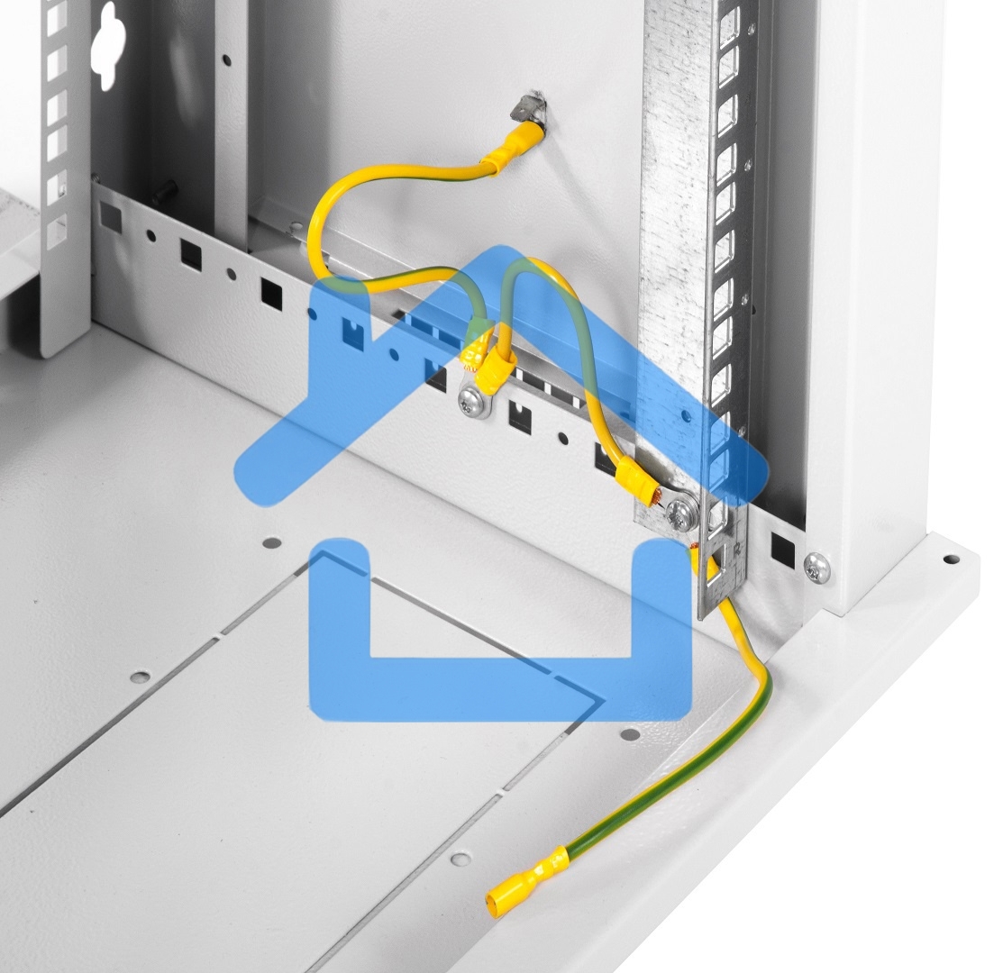 Шкаф телеком. настенный разборный 6U (600х350) дверь стекло,цвет черный (ШРН-Э-6.350-9005) (1 коробка)