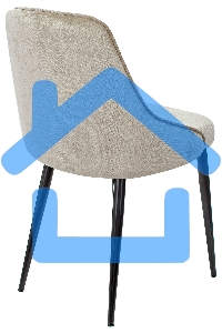 Стул для кухни Бюрократ KF-5 Light 21 песочный, металл черный на ножках (KF-5/LT21)