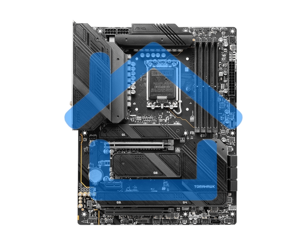 Материнская плата MSI MAG Z790 TOMAHAWK WIFI, LGA 1700, Intel Z790, 4xDDR5, 7xSATA, 4xM.2, 1xPCIe 4.0 x4, 1xPCIe 5.0 x16, 1xHDMI, 1xDP, 1x2.5Gb LAN, 4xUSB-A 3.2 Gen 1, 4xUSB-A 3.2 Gen 2, 1xUSB-C 3.2 Gen 2, 1xUSB-C 3.2 Gen 2x2, 5x3.5 мм, 7.1, Standard-ATX