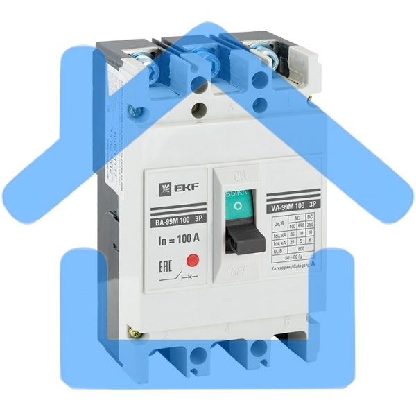 Выключатель автоматический 3п ВА-99М 100/40А 35кА PROxima EKF mccb99-100-40m