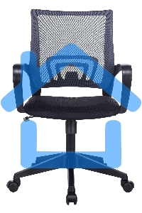 Кресло компьютерное Бюрократ CH-695N/DG/TW-11 спинка сетка серый TW-04, сиденье черный TW-11