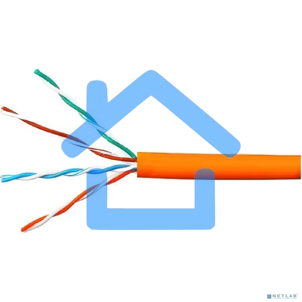 Кабель Cablexpert Россия UPC-5051E-LSZH-4-CU/100 indoor, UTP-LSZH 4x2x0.51, медный, кат.5e, однож., 100м, box, оранжевый