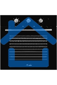 Духовой шкаф MONSHER MOE 6062 Noir, 5 режимов работы, объем духовки 58 л., утапливаемые переключатели, механический таймер, 2 стекла в дверце, энергоэффективность А, цвет: черный,фурнитура серебряная