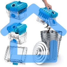 Моющий пылесос Thomas DryBOX Amfibia черный/голубой, 325/1700 Вт, уборка влажная/сухая/сбор жидкости, пылесборник контейнер 2.6 л