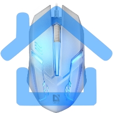 Мышь проводная Defender Cyber MB-560L белый, 1200 dpi, USB, кнопки - 3