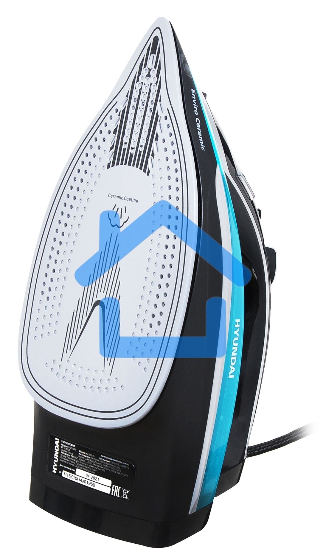 Утюг Hyundai H-SI01336 2800Вт черный/голубой