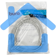 Патч-корд Buro Basic UTP 4 пары cat6 CCA molded 3м серый RJ-45 (m)-RJ-45 (m)