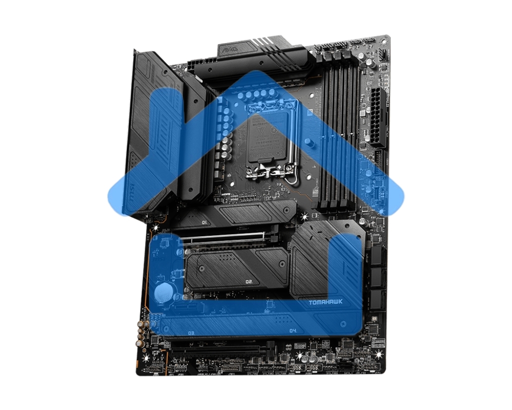 Материнская плата MSI MAG Z790 TOMAHAWK WIFI, LGA 1700, Intel Z790, 4xDDR5, 7xSATA, 4xM.2, 1xPCIe 4.0 x4, 1xPCIe 5.0 x16, 1xHDMI, 1xDP, 1x2.5Gb LAN, 4xUSB-A 3.2 Gen 1, 4xUSB-A 3.2 Gen 2, 1xUSB-C 3.2 Gen 2, 1xUSB-C 3.2 Gen 2x2, 5x3.5 мм, 7.1, Standard-ATX