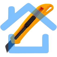 Нож, 18 мм, сменное лезвие, SK4, облегченный корпус, нажимной фиксатор Denzel