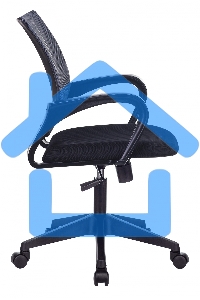 Кресло компьютерное Бюрократ CH-695N/DG/TW-11 спинка сетка серый TW-04, сиденье черный TW-11