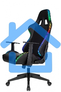 Кресло игровое Zombie GAME RGB черный эко.кожа/ткань крестов. пластик