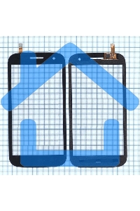 Сенсорное стекло (тачскрин) для Micromax Canvas HD A116, черное