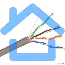 Кабель Exegate EX256748RUS Кабель UTP 4 пары кат.5e Exegate бескислородная медь, FLUKE® test pass, бухта 305м, серый, PVC