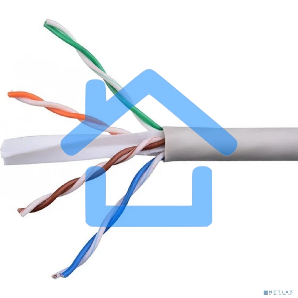 Кабель Cablexpert Россия UPC-6055-4-CU, UTP indoor 4x2x0.55, медный, кат.6, однож., 305м, coil, серый