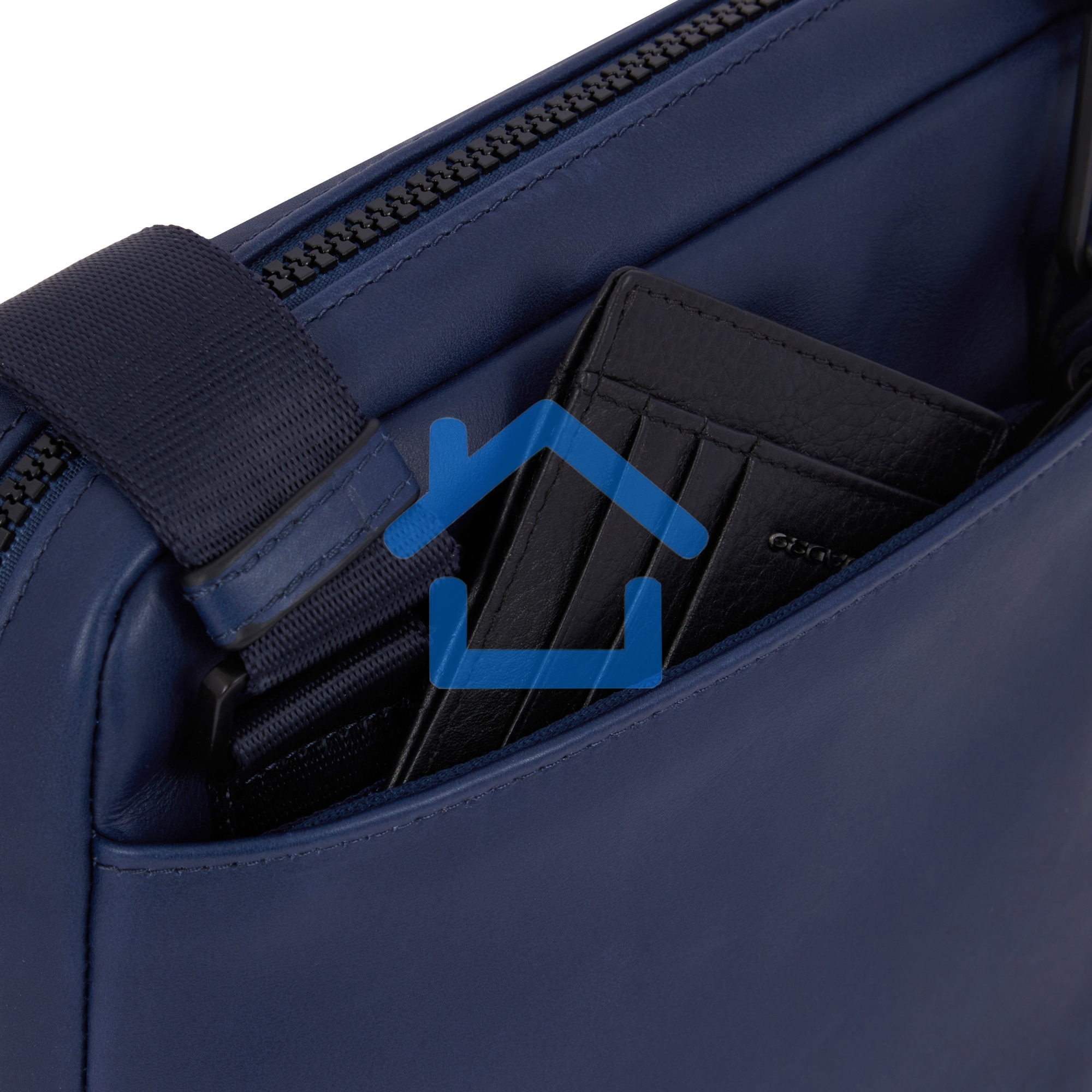 Сумка Piquadro Wollem CA1816W129/BLU синий полиэстер/натур.кожа