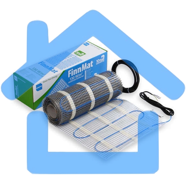 Теплый пол ENSTO FinnMat EFHFM130.25нагревательный мат 4мм 325Вт 2.5м2 гар.120мес.