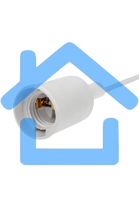 Патрон E27 силиконовый со шнуром 1 м белый Rexant