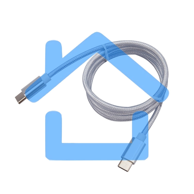 Кабель Type-C - Type-C 2,4A/1m/PVC/белый/Rexant