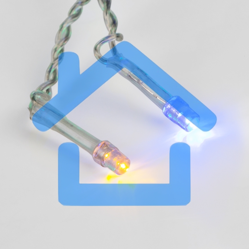 Гирлянда светодиодная универсальная 100 LED Мультиколор 10 метров, прозрачный ПВХ, с контроллером