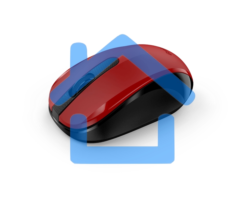 Мышь беспроводная Genius NX-8008S красный, 1200 dpi, радиоканал, USB, кнопки - 3