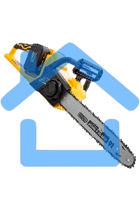 Цепная пила аккумуляторная бесщет. Denzel RCS400-36, Li-ion, 36 В, 4 А·ч, шина 400 мм/ 58610