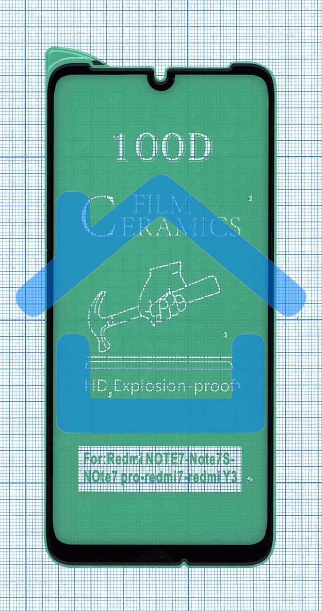 Керамическая пленка (стекло) для Xiaomi Redmi Note7/ Note7 Pro черный