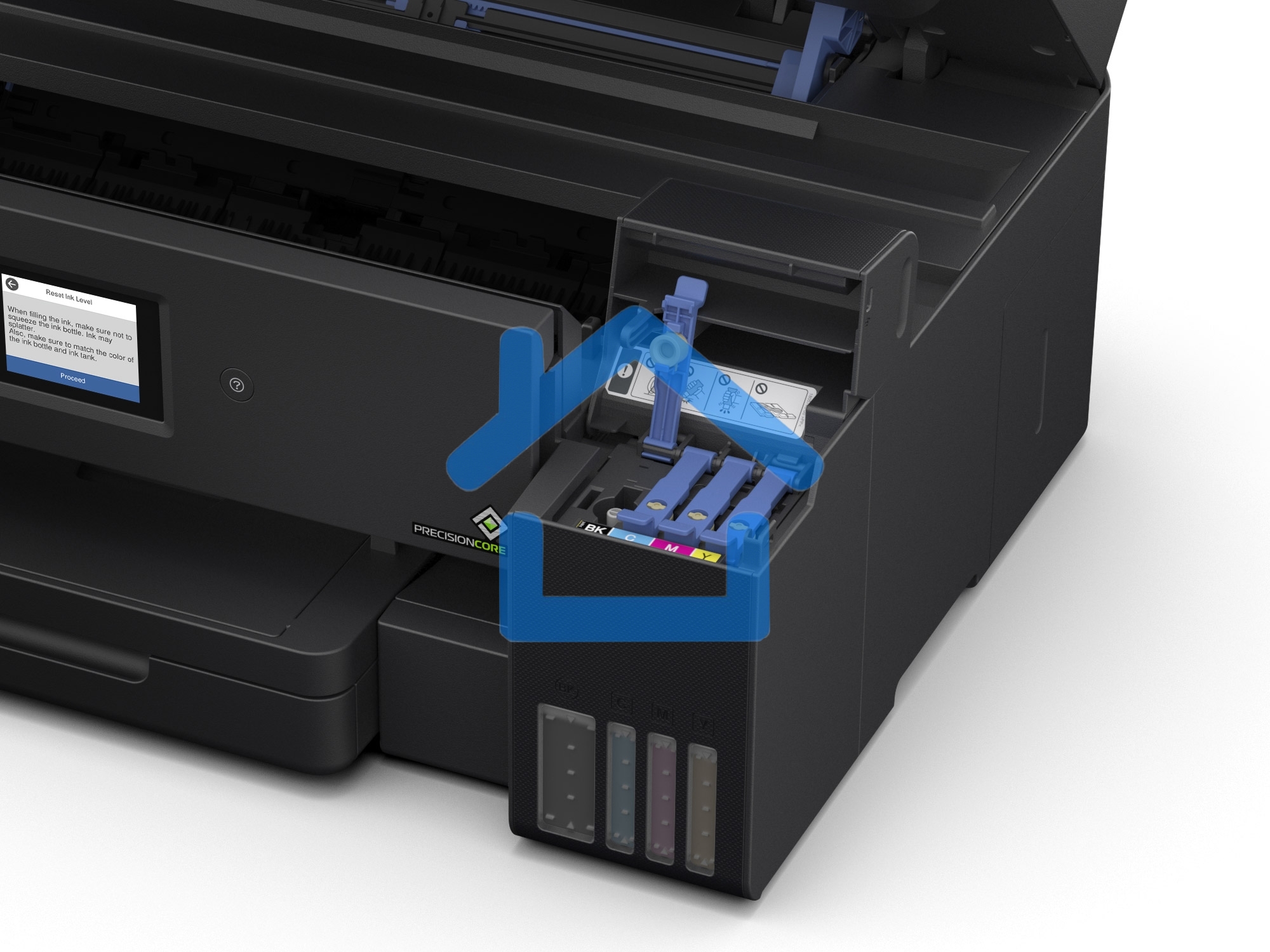 МФУ струйное EPSON L14150 (C11CH96502) 001 INK, A3, цветной, печ. до 38/24 стр/мин. (ч/б/цв.), 4800x1200 dpi (печ.), 2400x1200 dpi (скан.), USB, RJ-45, Wi-Fi