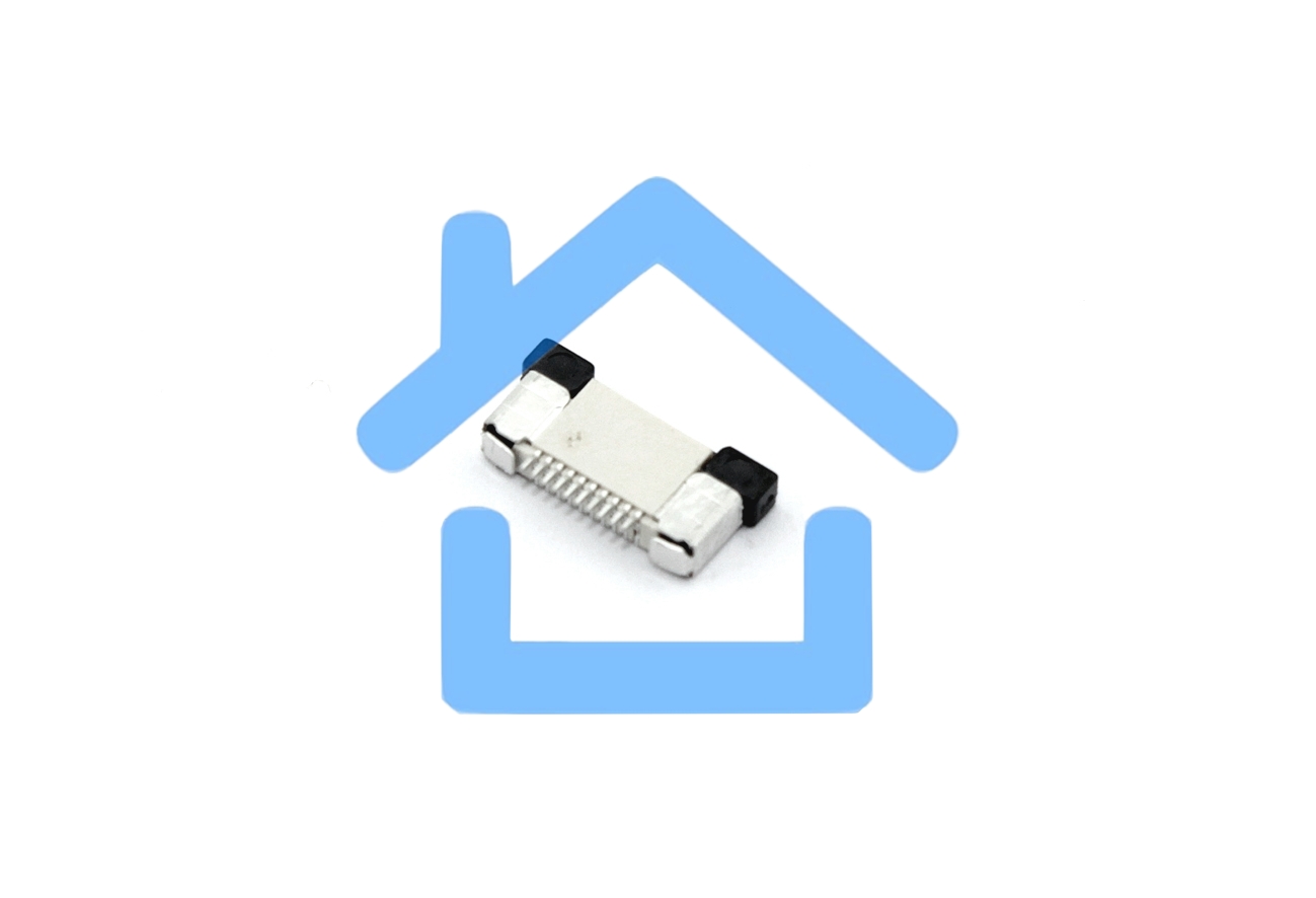 Разъем FPC Half Coverage Bottom Contact 0.5K-BX-10PWB 10 pin высота 2мм шаг 0,5мм