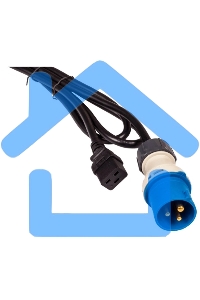 Шнур питания Lanmaster C19-I309 Male, 3х2.5, 220В, 16А, черный, 2.5 метра