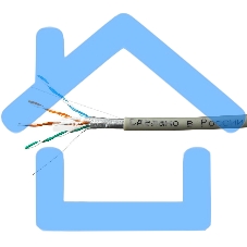 Кабель SkyNet Light FTP indoor 4x2x0,46, медный, FLUKE TEST, кат.5e, однож., 100 м, box, серый