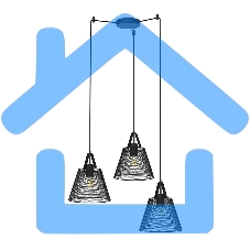 Светильник подвесной HIPER H155-2 3E2740Вт черный