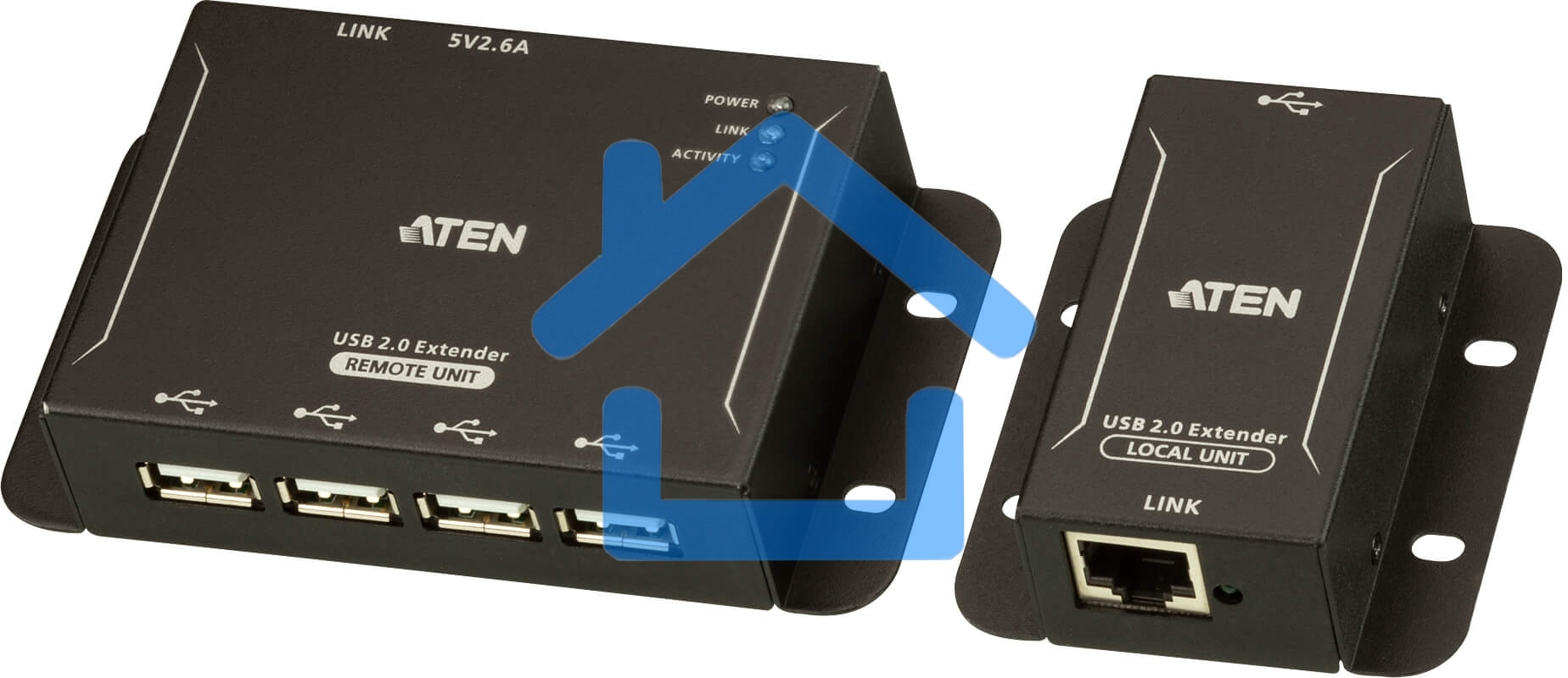 Удлинитель по кабелю 4-Port USB 2.0 CAT 5 Extender (up to 50m)