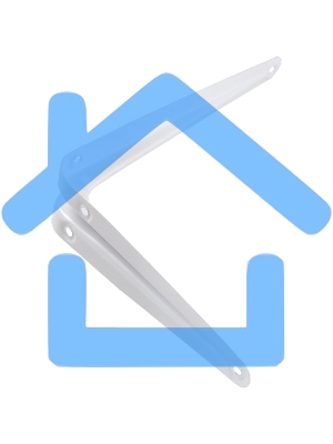 Кронштейн угловой с ребром 200 х 250 мм, белый Сибртех