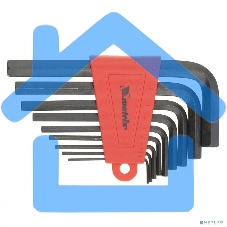 Набор ключей Matrix имбусовых hex 2.0–12мм crv 9 шт, удлиненные