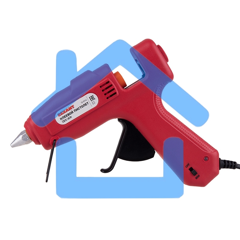 Пистолет клеевой Rexant (12-0114) 60 Вт O 11 мм С КНОПКОЙ (блистер)