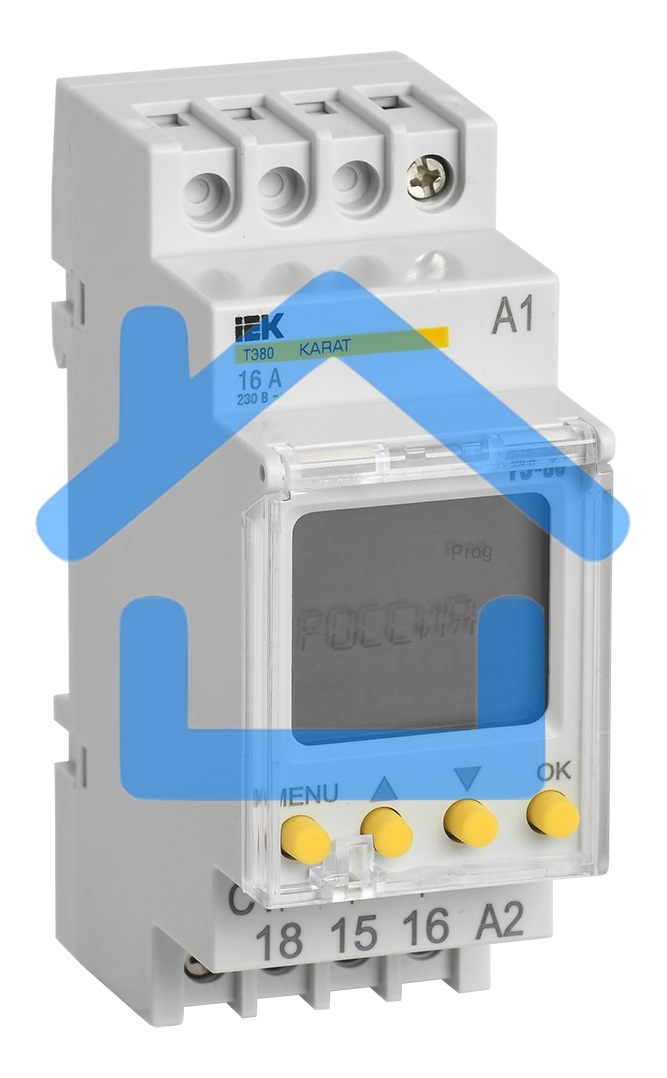 Таймер цифровой ТЭ80 16А 230В на DIN-рейку KARAT IEK MTA10-16-080