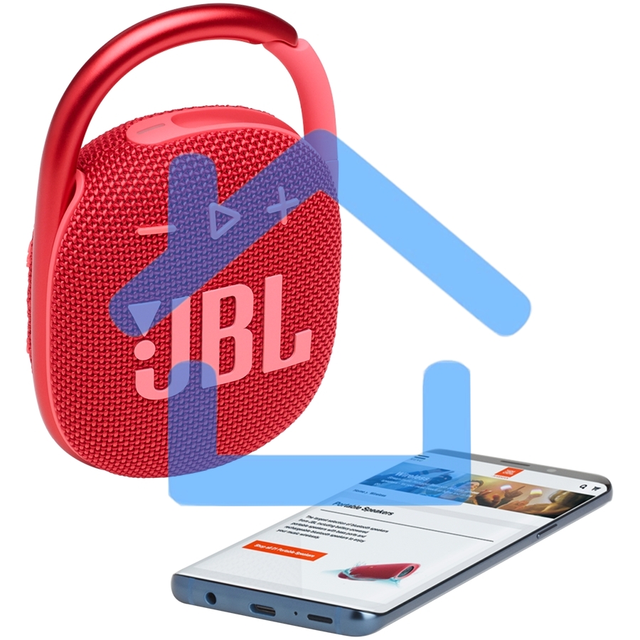 Портативная акустика JBL CLIP 4, красный