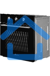 Духовой шкаф MONSHER MOE 6062 Noir, 5 режимов работы, объем духовки 58 л., утапливаемые переключатели, механический таймер, 2 стекла в дверце, энергоэффективность А, цвет: черный,фурнитура серебряная