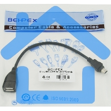 Кабель USB Behpex OTG USB(f)/miniUSB (0.2м)